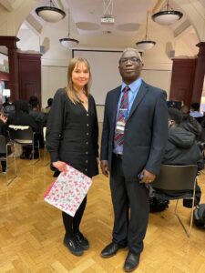 Outreach and Partnerships Manager, Lena Sorochina with the CEO of Kingsgen, The Reverend Nunayon