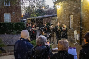 Students and Staff carol singing