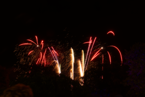 Fireworks display at College