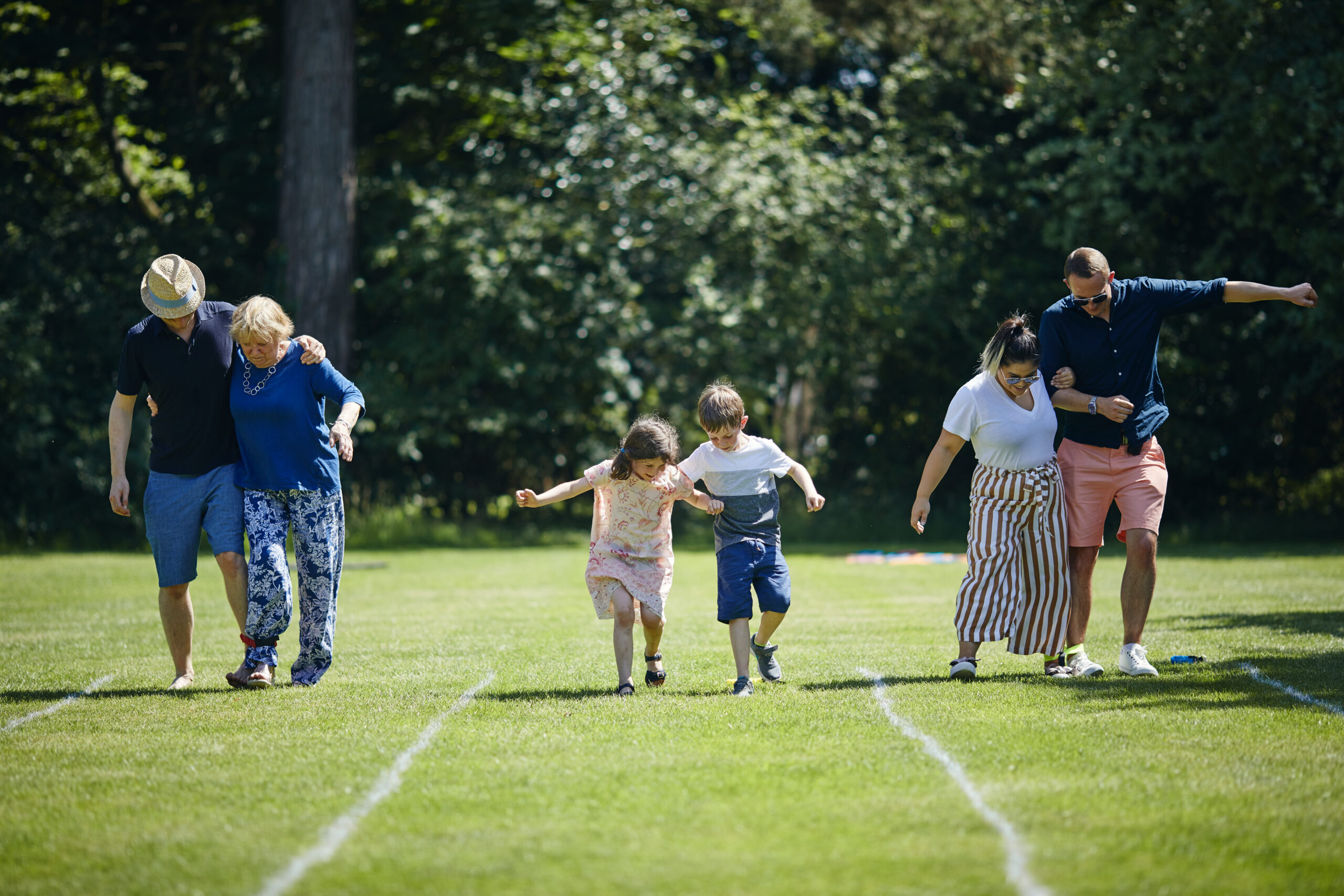 Sports event at summer party