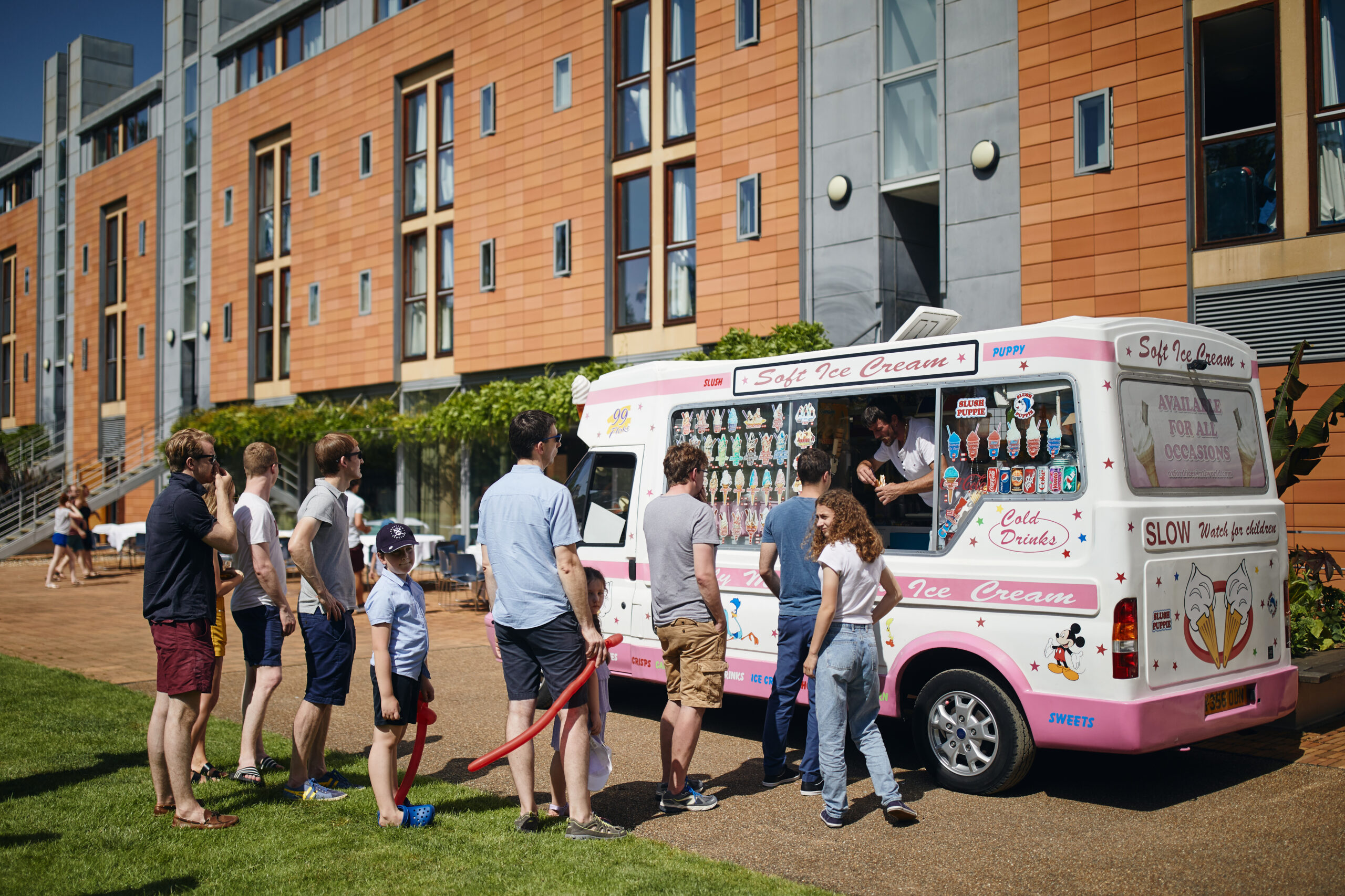 Ice cream van at summer party