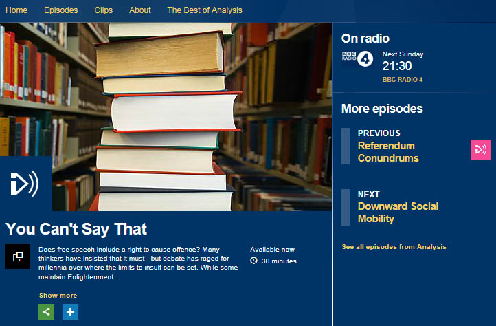 BBC Radio 4 Analysis