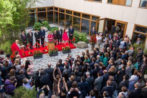 cutting ceremony led by Dame Elish Angiolini, Principal of St Hugh's College