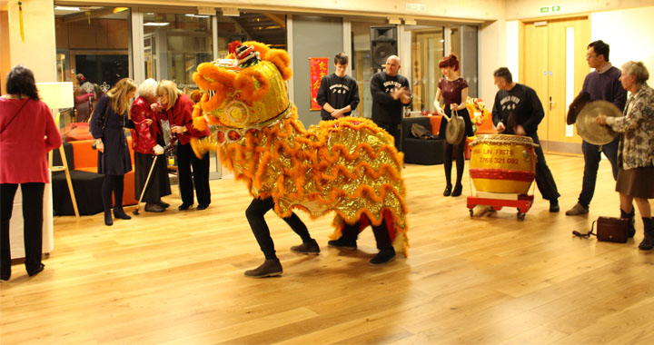 Dragon dance at Chinese New Year event