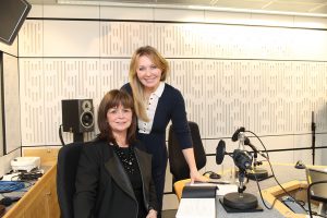 Dame Elish interviewed by Kirsty Young on Desert Island Discs. Image: BBC.