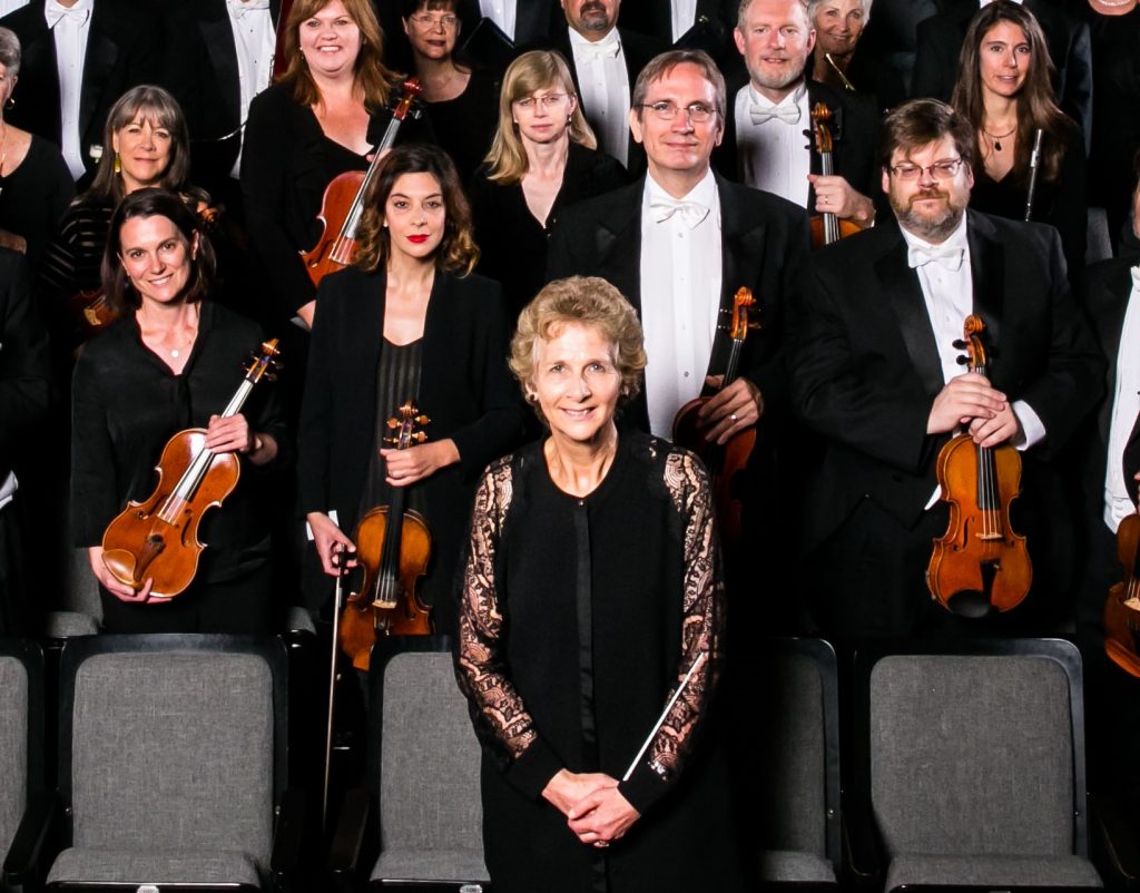 Dr Jane Glover with members of the Baroque Orchestra
