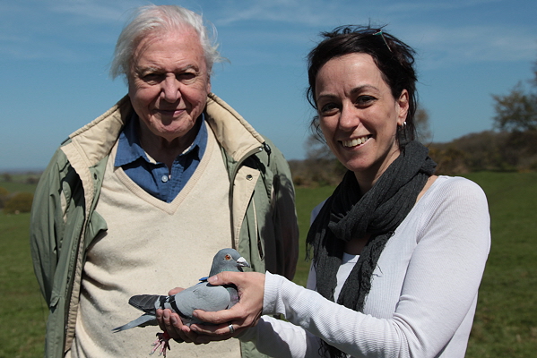 Professor Dora Biro with Sir David Attenborough